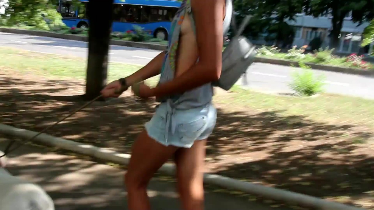 Sexy jeans Shorts Side boob and Nip slip during pitbull walk in the city - Free Sex Video - RedTube