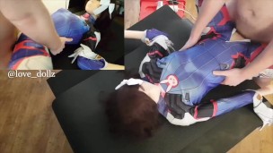 D.Va cosplay sex doll making me cum hard