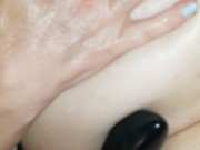 Slut wife Squirting from toy and cock DP and gets  a big cock facefuck with CIM 6/16