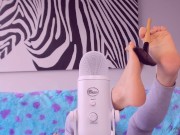 Angie Daniels ASMR with my feet soft sounds 4/16