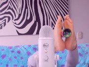 Angie Daniels ASMR with my feet soft sounds 7/16