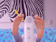 Angie Daniels ASMR with my feet soft sounds 8/16