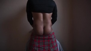 Black guy fucking in red boxers booty showing