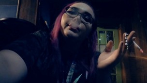 Public smoking fetish