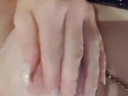 Milf slut squirts and spanks herself