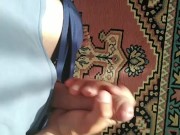Handjob dick at home