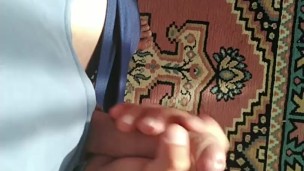 Handjob dick at home