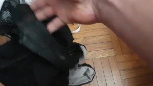Smell dirty panties in her room on the floor