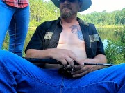 Fish Bank Skank ! He made a stranger squirt while finger banging her outside !  5/16