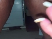Squirt session with husbands big black dick