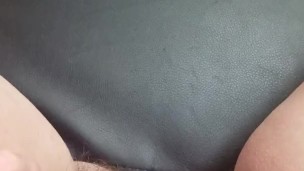 Pissing on the couch in the office