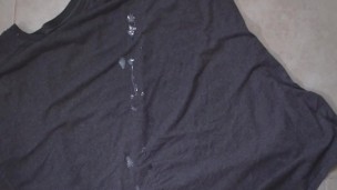 HUGE LOAD onto tshirt - Slow Motion