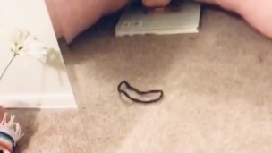 Fat girl riding dildo