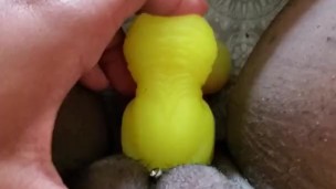 New Piercing + New Toy = more fun