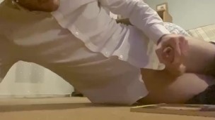 Secret wank while wife in bed. Will I get caught?! Feeling horny and cumming on a book 