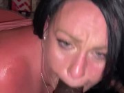 Getting my throat stretched & sloppy wet on his bbc and suck on his balls! 1/16