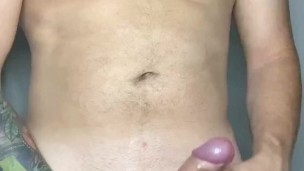 Stroking my oily cock
