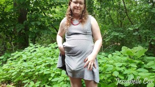 Preview: Exhibitionist trans MILF Jessabelle Cox plays with herself in the great outdoors
