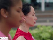 VIXEN Spoiled rich girls have threesome at spa