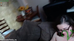 Painting Ms.V's face after fantastic blowjob