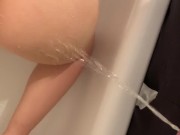 Pissing on sexy teen 
