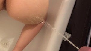 Pissing on sexy teen 