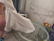 Up late and sneaking into the kitchen to fuck stepmom