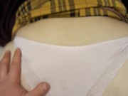 Cute blonde chubby fucking in ass hole with stranger for cash 9/16