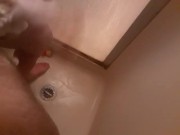  covering my big dick in soap