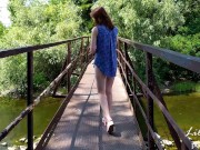 Walking naked along the river bank. 2/16