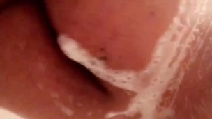 Fun in the shower after my cream pie 