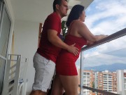 Kathalina777 hace un delicioso anal en el balcon de au casa y termina con la leche en su boca 1/16