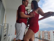 Kathalina777 hace un delicioso anal en el balcon de au casa y termina con la leche en su boca 5/16