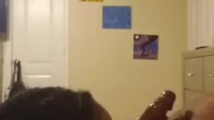 6 minutes of Deep Throat and Balls Sucking 