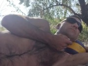 Relaxing in the shade on the beach. 12/16