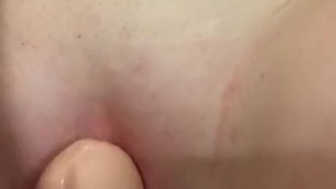 Some quick pink pussy play and dildo tease