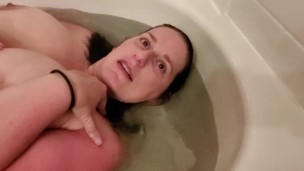 Sexy Stacey with her hair slicked back in the tub- Stacey38G