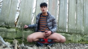 Intense jerk off public