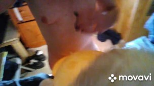 Joanne masturbating with a dildo and a sex doll