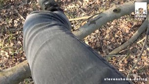 OUTDOORS! Hot load of cum for Arteya's mouth! StevenShame.dating