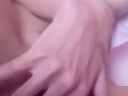 cute busty asian teen with tight hairy pussy finger fucking