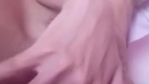 cute busty asian teen with tight hairy pussy finger fucking