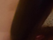 Teaser! Stuffing tight, hairy and pink pussy w/ eggplant!~Cumming hard! Pretend I'm squeezing you;p