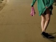 Stripwalk on a Public Trail in a big city