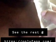Sucking on an 8inch dildo 