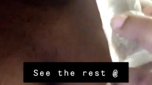Sucking on an 8inch dildo 