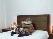 Amazing strapon pegging ends with her face plastered with hot cum - MIN MOO