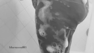 Spying on BIG ASS Latina while she showers (she makes herself cum)