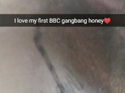 My wife sent me this video after her first no-condom BBC gangbang! I think she get addicted to this