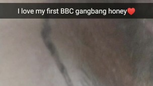 My wife sent me this video after her first no-condom BBC gangbang! I think she get addicted to this